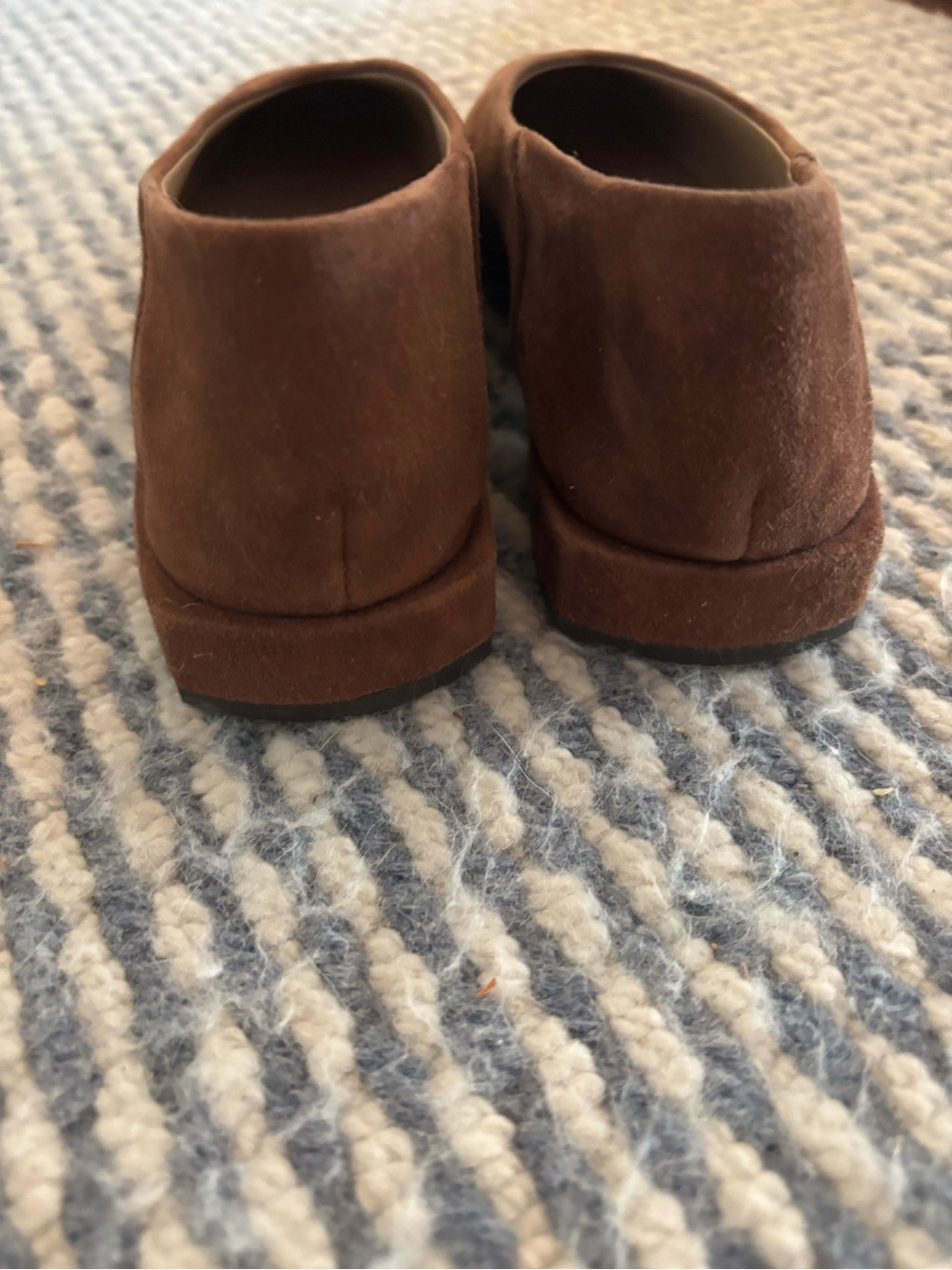 Sam Edelman Chestnut Suede Square-Toe Slip-On Flats - Picture 3 of 4